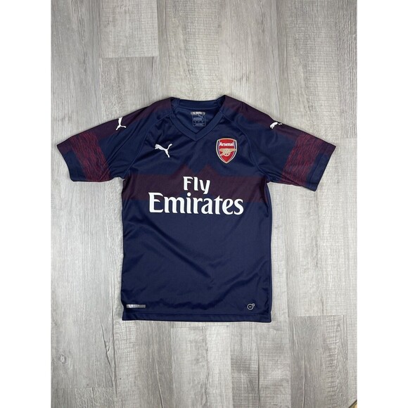 CLASSIC ARSENAL FC 2018-2019 MENS SMALL FOOTBALL AWAY SHIRT PUMA RARE T - Picture 1 of 8